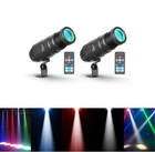 RGBW Quad LED 10W Spotlight with Remote DJ Stage Lighting Beam Pinspot