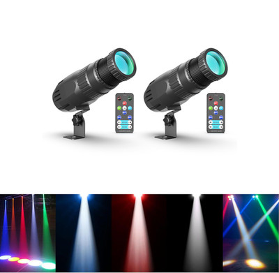 RGBW Quad LED 10W Spotlight with Remote DJ Stage Lighting Beam Pinspot