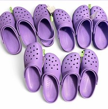 Brand New Never Worn Purple Galaxy Clog Crocs Men  s Sz 14