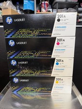 Genuine HP 201A Toner Cartridge Set Black, Cyan, Magenta, Yellow - Pack Of 4