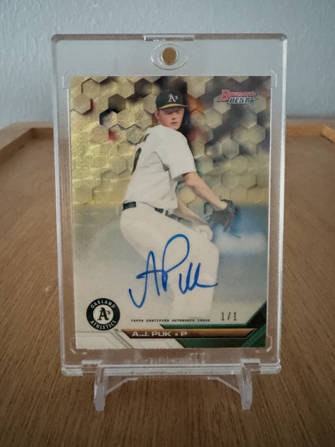 2016 Bowman's Best A.J. Puk Auto SuperFractor 1/1 Mint #B16-AP Oakland A's