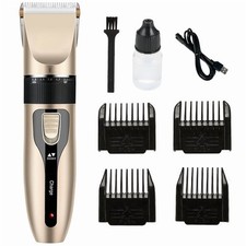 Dog Cat Pet Grooming Kit Rechargeable Cordless Electric Hair Clipper Trimmer Set