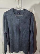 Dockers Mens Large Blue V Neck Sweater