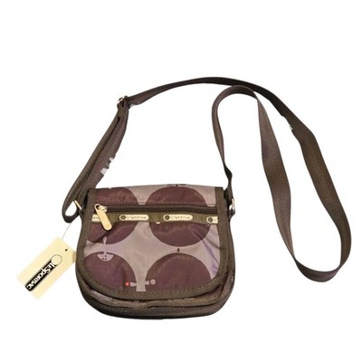 Vintage LeSportsac Sophia Family Brown Nylon Crossbody Bag NWT
