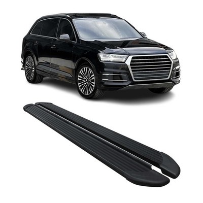 Running Boards Side Step Nerf Bars for Audi Q7 2017-2026 Aluminium Black 2Pcs