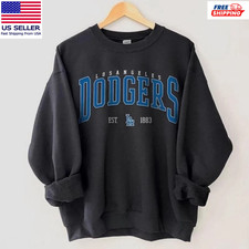 Los Angeles Dodgers Vintage Sweatshirt - Retro Baseball Crewneck, Casual Cotton