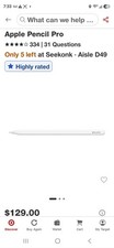 Apple Pencil Pro Smart Pencil Stylus White MX2D3AM/A