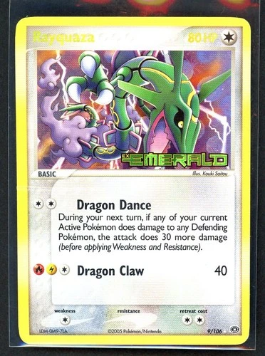 Pokemon Cards - Rayquaza 9/106 - Ex Emerald Holo