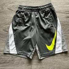 Nike Shorts Gray, White and Neon Yellow Size 6