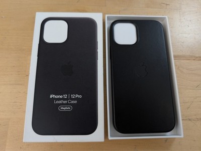 Apple iPhone 12 Pro Leather Case w/MagSafe MHKG3ZM/A Black A2494 - NEW OPEN BOX