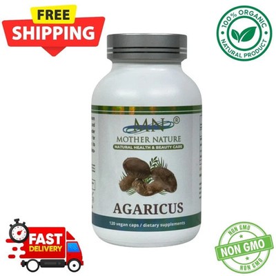 Organic Agaricus bisporus Mushroom 1000mg 120 Vegan Capsules - Immune Vitality