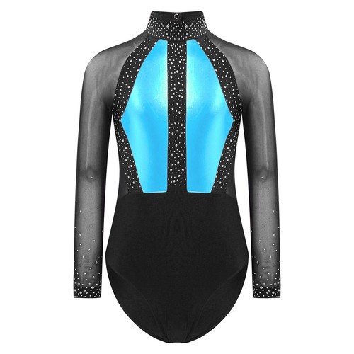 Kids Girl's Jumpsuit And Bottoms Mesh Rompers Sport Bodysuit Long Sleeve Shiny - Picture 49 of 80