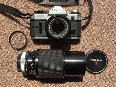 Canon AE-1P OUTFIT, Winder A, 50/1.8 Sigma28/2.8 Vivitar 1 70-210/3.5 Flash F900