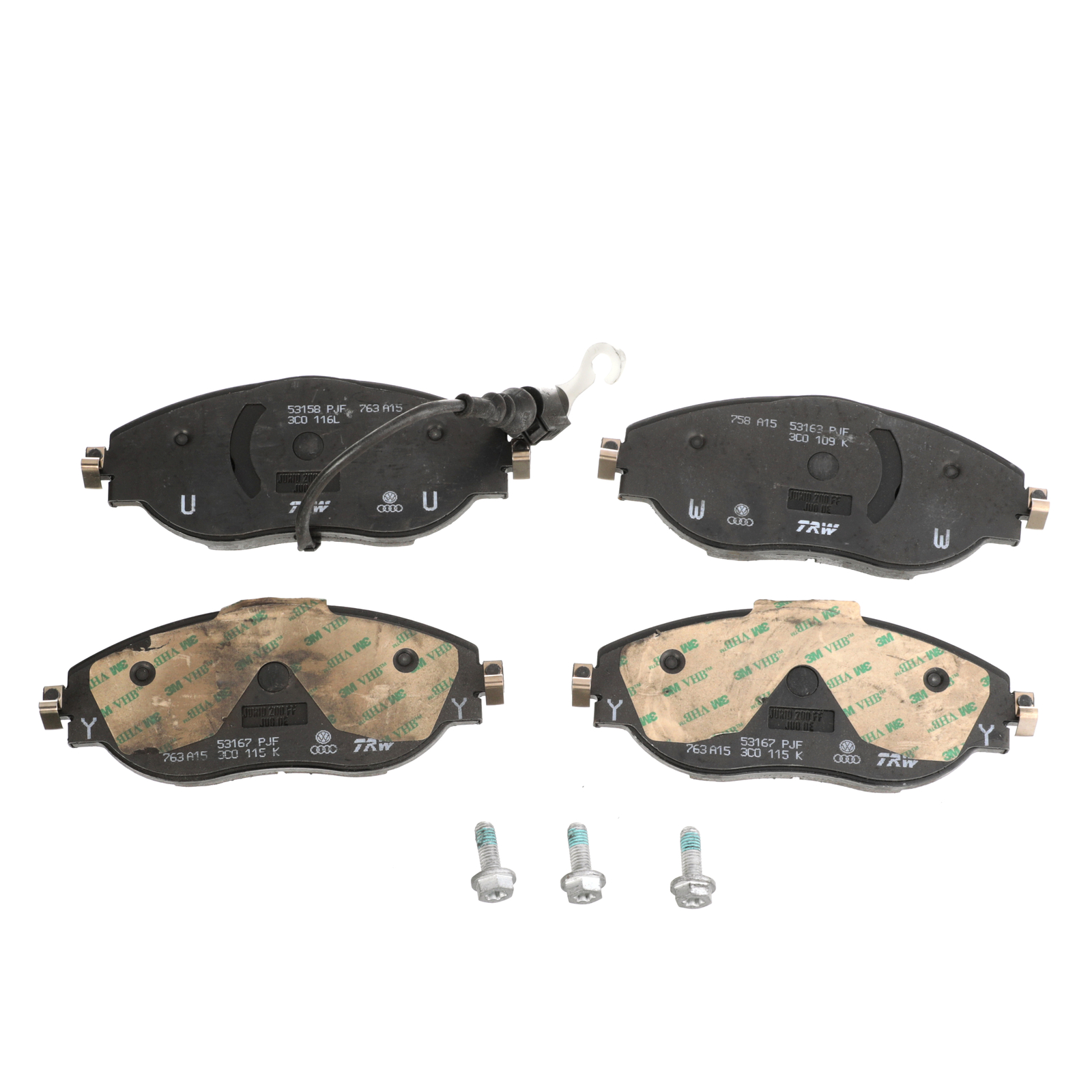 Juego de pastillas de freno de disco delanteras para Volkswagen CC (2012-2017) (N/P 3C0-698-151-H)