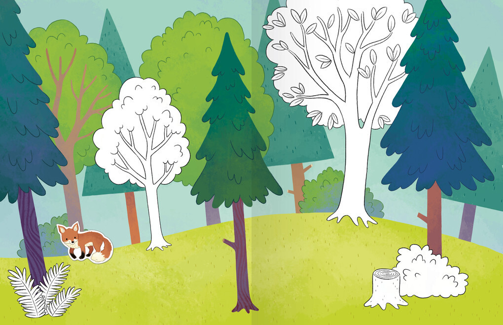 Thumbnail - Ravensburger Mein Ausmalstickerbuch Frühling - Großes Buch Mit Über