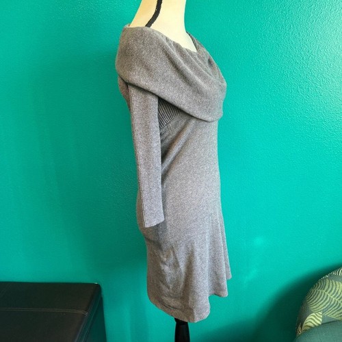 Peppe Peluso Gray Off Shoulder Sweater Dress Women's Medium - Picture 9 of 10