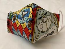 HARRY POTTER QUIDDITCH Sz M Reusable Fabric Face Mask Filter Pocket Handmade USA