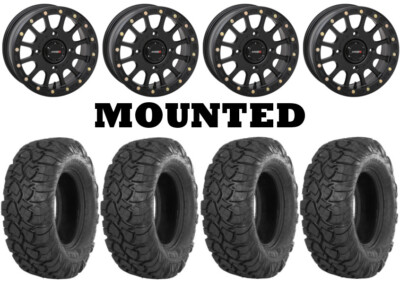Kit 4 ITP UltraCross R-Spec 31x9.5-14 on System 3 SB-5 Beadlock Matte Black 1KXP