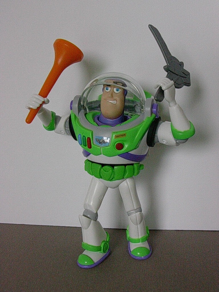 Buzz l'Éclair Toy Story boomerang en plastique souple idée cadeau anniversaire