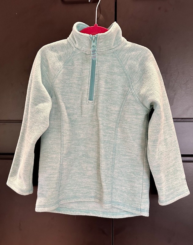 Champion Girls Zip Pullover XS 4-5 Teal EUC