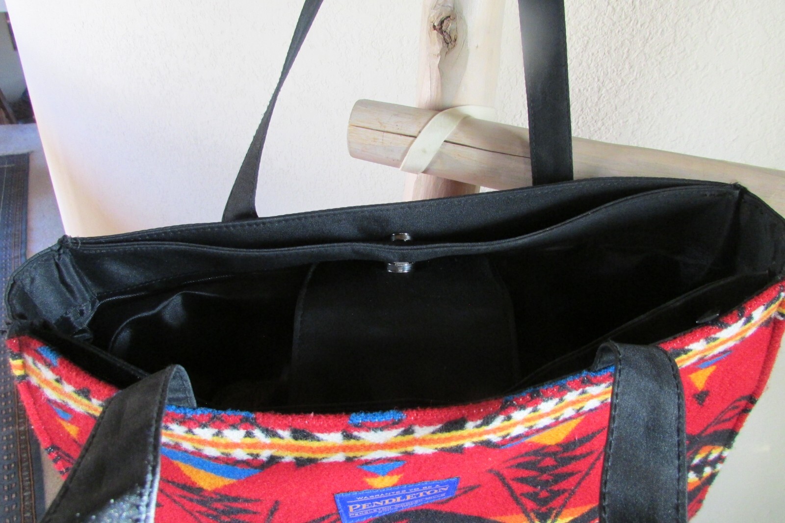 PENDLETON BLACK NYLON CANVAS MULTI NATIVE WOOLEN … - image 13