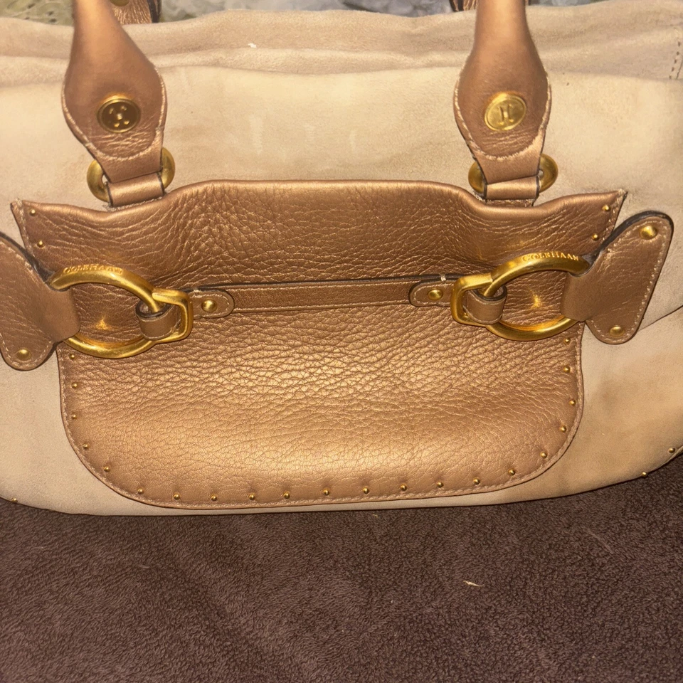 Bolso de hombro Cole Haan Stephanie de cuero/gamuza marrón Foto 3 de 4