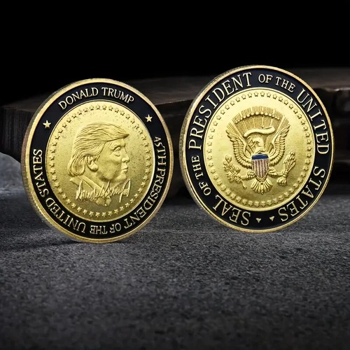 Donald Trump Gedenkmünze USA Präsident Metall Souvenir - Bild 3 von 6