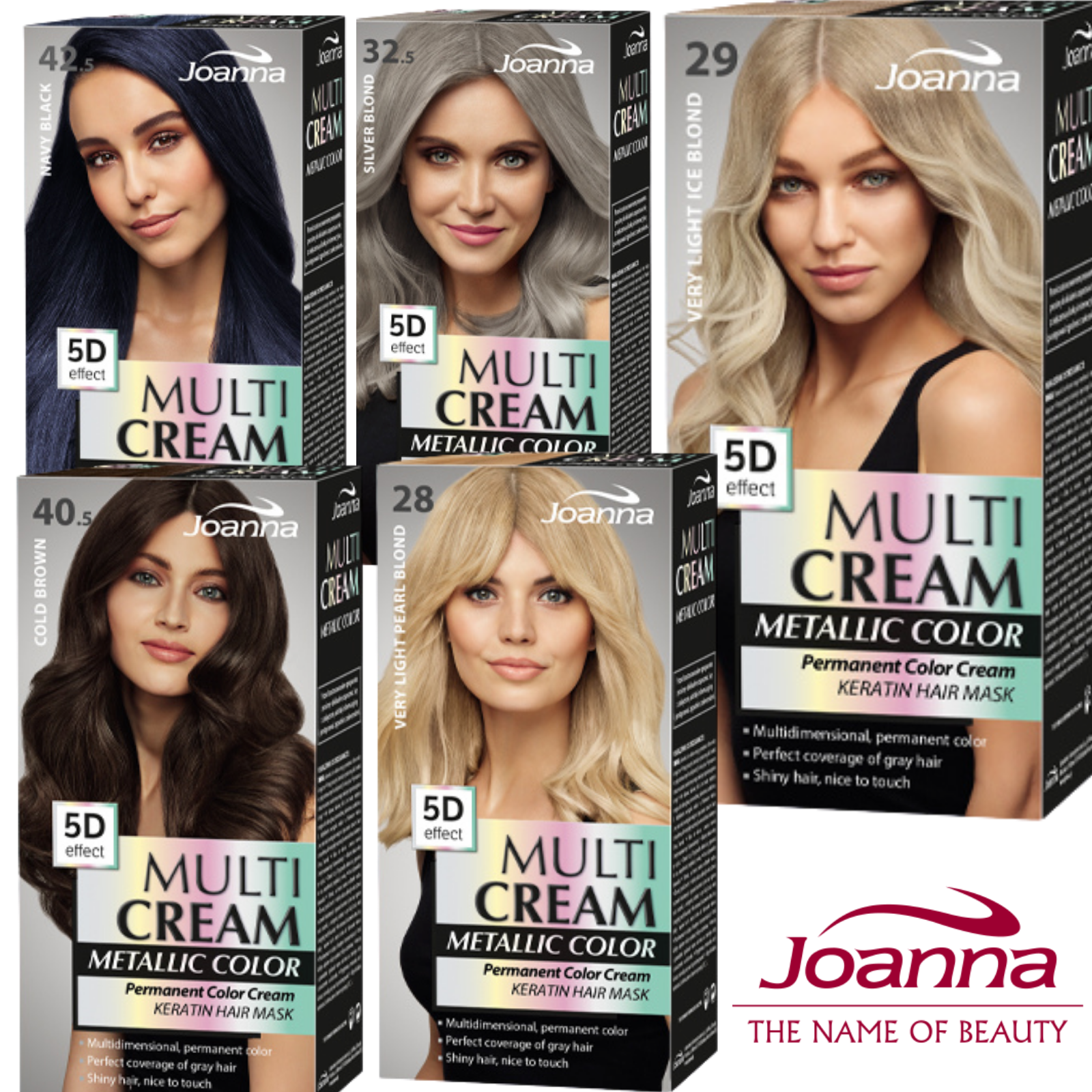 Joanna Multi Cream Metallic Color Permanent Colour Silver Blonde Hair Dye  Kit | eBay