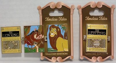 Disney Timeless Tales Lion King Simba Timon & Pumbaa Hinged Pin LE 3000 NEW