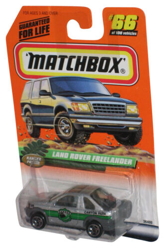 Matchbox Ranger Patrol (1998) Srebrny i zielony Land Rover Freelander Toy Car #66/1 - Zdjęcie 1 z 1
