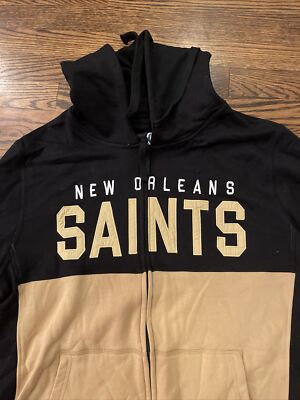 NFL NEW ORLEANS SAINTS G-III HANDS HIGH FULL ZIP HOODIE SWEATSHIRT