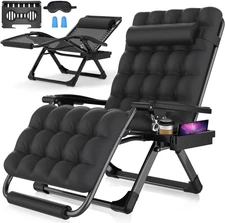 Suteck Zero Gravity Chair, Reclining Camping Lounge Chair w/Removable Cushion