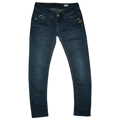 G-STAR Lynn Skinny Wmn Stretch Jeans Hose Slim Leg low 36 S W28 L30 dunkel blau
