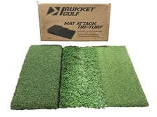 Rukket Golf Mat Attack Tri-Turf Fairway-Rouch & Tee Turf in Box - Fast Shipping!