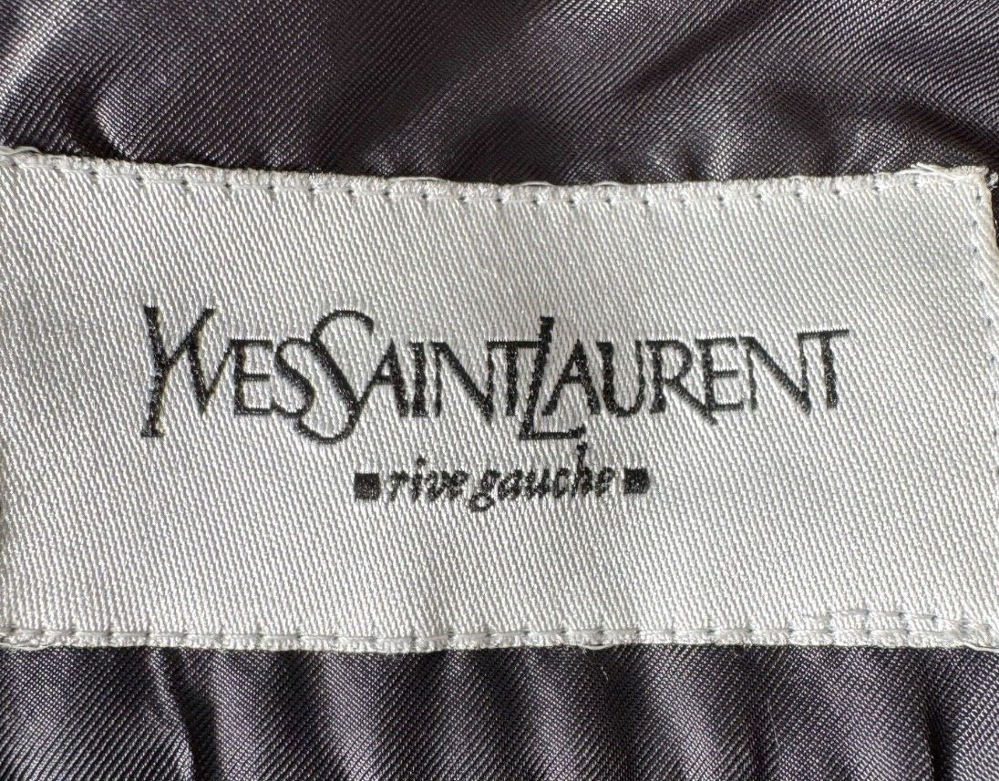 Splendida giacca in velluto da sera verde YSL Yves Saint Laurent piccola