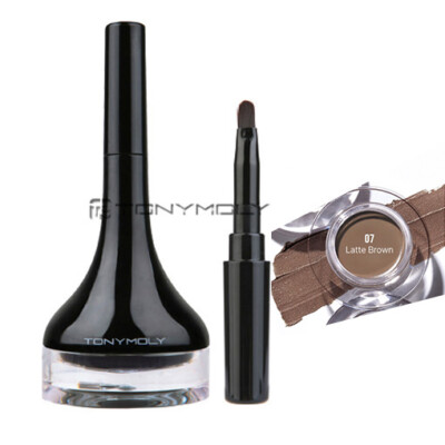 TONYMOLY Back Gel Eyeliner Long Brush 4g #Latte Brown Long-Lasting Eyeliner New