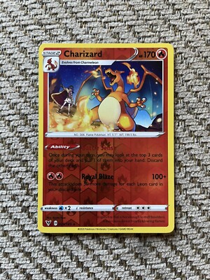 Charizard IN-HAND Reverse Holo Rare 025/185 Pokemon Vivid