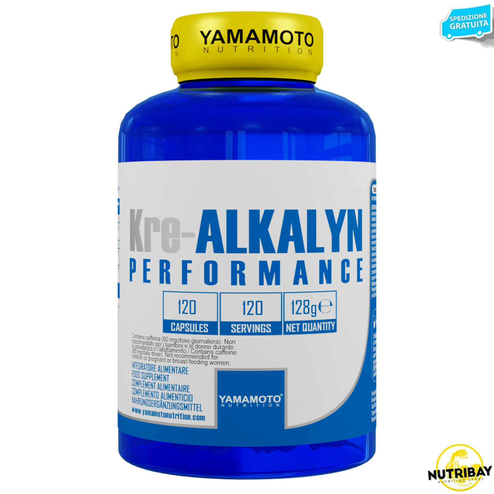 Kre-ALKALYN PERFORMANCE YAMAMOTO NUTRITION 120 caps CREATINA ALCALINA