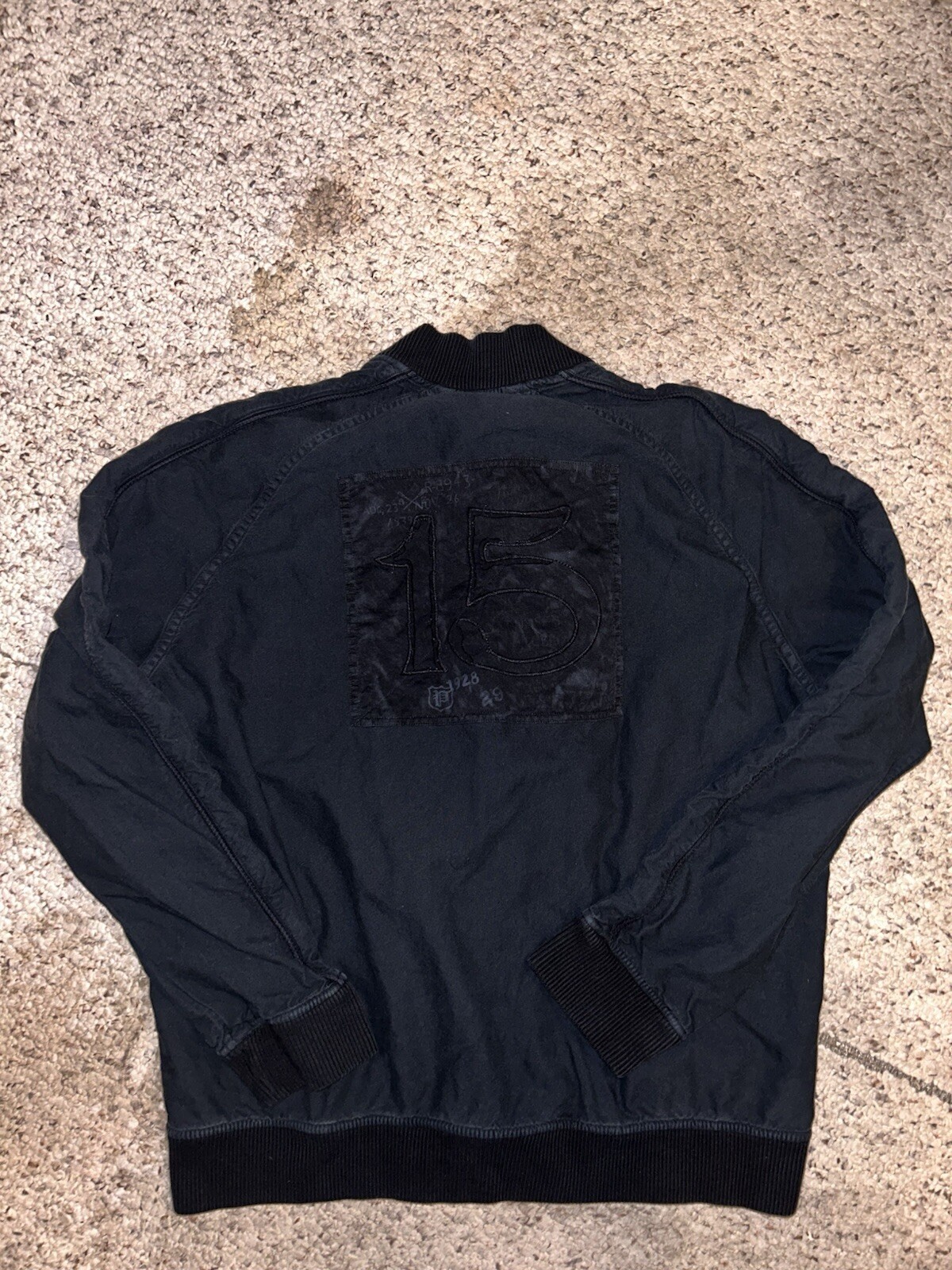 FILA Polo Ralph Lauren Rowing Club Bomber Giacca Uomo Large RARO VINTAGE Nero