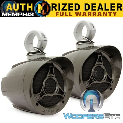 MEMPHIS MXA52T GREY 5.25" 4-OHMS MARINE GRADE CONSTRUCTION TOWER SPEAKERS NEW