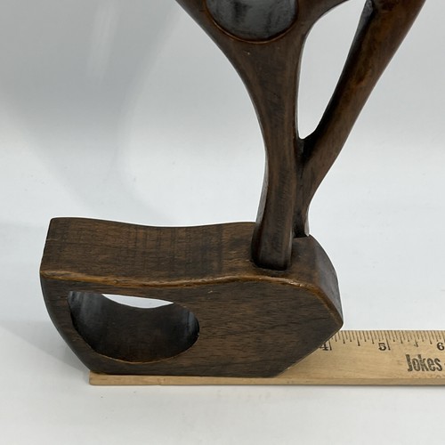 "Estatua de soldado saludo de madera hecha a mano estilo Art Deco 11 1/2"" de alto abstracto" - Imagen 24 de 24