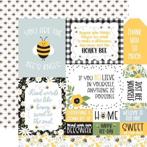 Echo Park - Bee Happy - 12x12 Sammlung Set Sammelalbum Papiere + Sticker - Bild 3 von 5