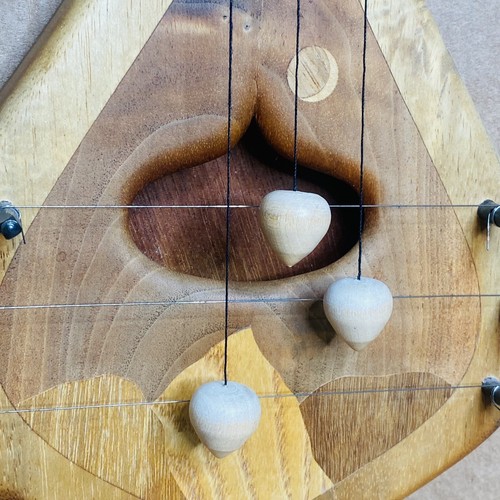 Door harp MCM by Gary Upton Swedish Wood Vtg 3 String - Picture 5 of 6