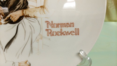 Piatto da collezione Norman Rockwell La finestra rotta 1981 vintage edizione limitata - Foto 3 di 5