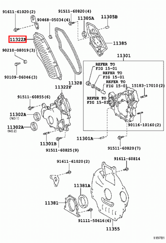 Genuine Toyota Coaster HDB51 HDB50 1HD T 4.2 Diesel Timing Belt Cover - Picture 7 of 17