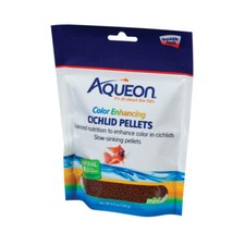 Aqueon Color Enhancing Cichlid Pellets Mini 4.5 oz Enhances Color in Cichlids