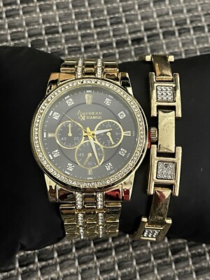 Amazon.com: Michael John Gift Set Men Gold and Silver Men\'s Watch Set main image 1