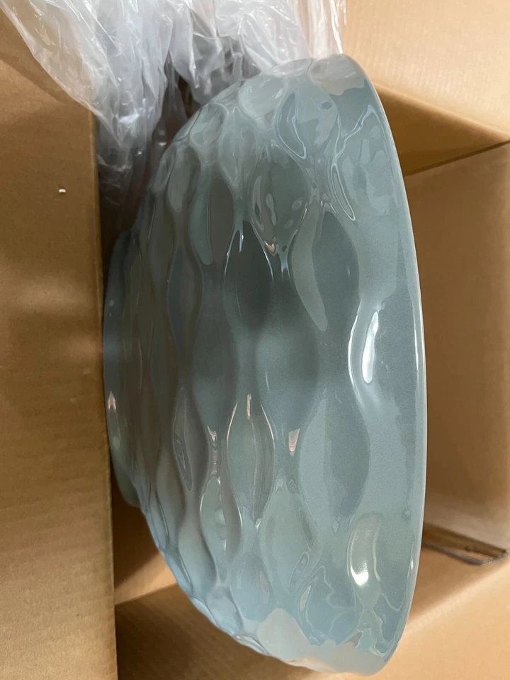 Fregadero de baño KRAUS Viva redondo gris porcelana cerámica 16 1/2 KCV-200GGR Foto 4 de 4