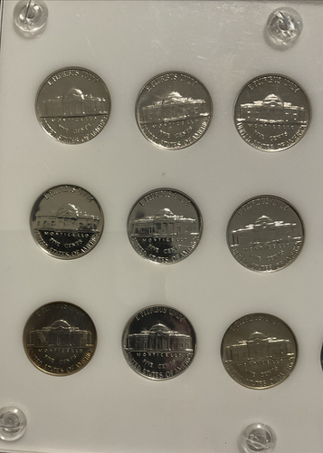 1950-1964 High Quality Proof Jefferson Nickel Set Capital Holder 420B - Picture 11 of 12