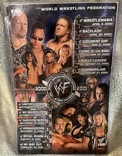 WWF 2000-2001 Pay Per View Calender Big Show HHH Edge Cactus Jack Chris Jerico